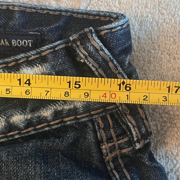 Vintage Guess Premium Falcon Jeans M 32 X 32 Boot Cut Distressed  Y2K Button Fly - Picture 16 of 16